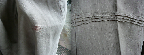 Repaired linen trousers, Hanny Couwenhoven
