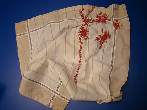 Repaired handkerchief, Esther Brakenhoff