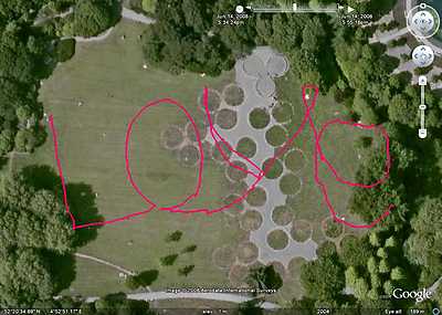 LOVE - drawing in the Beatrixpark