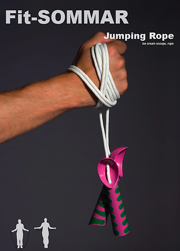 Fit SOMMAR Jumping Rope: ice cream scoops, rope