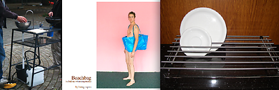 From left to right: Usitgebäcken by Sander Kunst and Guus Alders; Beachbag by Sarah Kueng and Lovis Caputo; Dray by Siew Lim