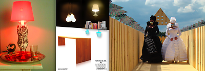 From left to right: Shaker lamp by Monique Aartsen; OKEA series by Ontwerpbureau Veeel; SKUBBSKIRT by Marlein Overakker and Inez de Jong
