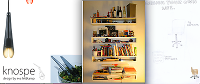 From left to right: KNOSPE by Eva Veldkamp; Bookshelf by This Reber; Design your own life by Ilse Moelands