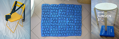 From left to right: IKEA Rollercoaster Chair by Colette Lemmerman; Project Bad Math by Anna Sikkema; JURGEN by ax710