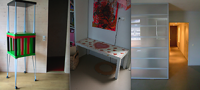 From left to right: LACKY LACK by Henk de Vroom; LACK children's table by Ans Bakker; Room Divider by Arie Shilperoord