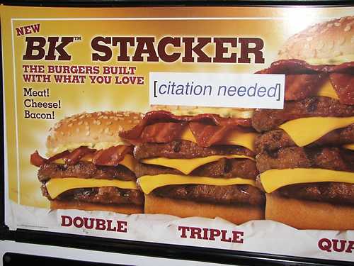 Citation needed for burger